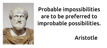 Aristotle - Probable impossibilities preferred to improbable possibilities